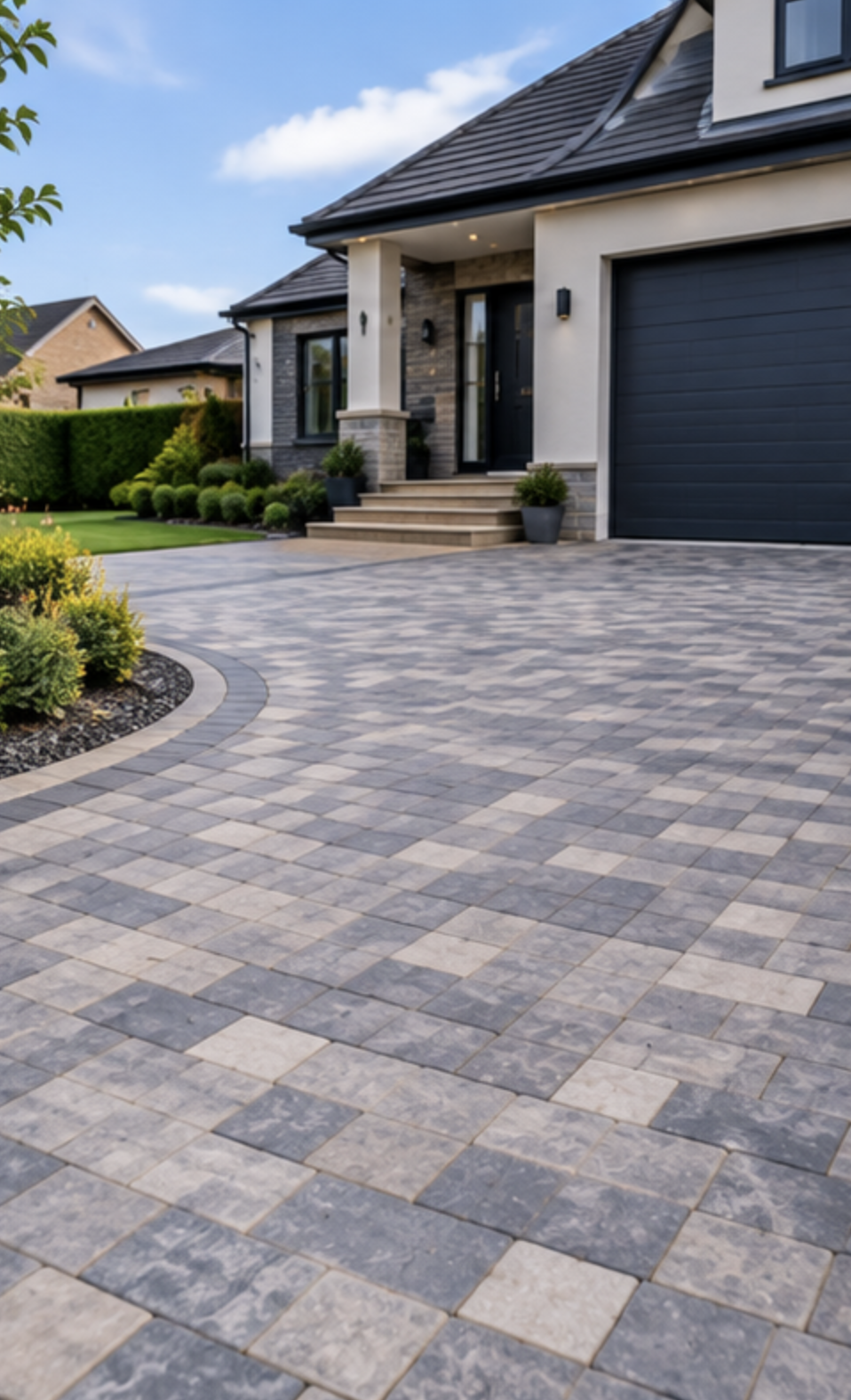 Block paving driveway